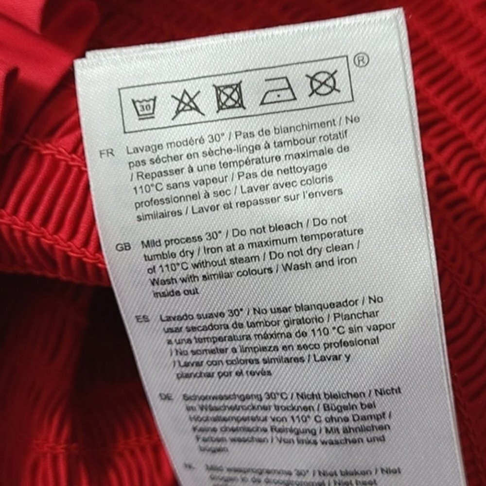 MAJE Lenda  Off-The-Shoulder Smocked Cotton Top Women's Size S - Picture 16 of 16